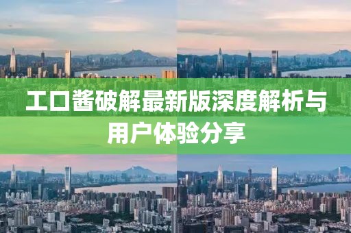 工口醬破解最新版深度解析與用戶體驗(yàn)分享