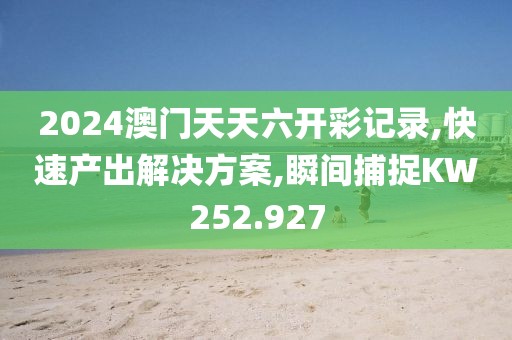 2024澳門天天六開彩記錄,快速產(chǎn)出解決方案,瞬間捕捉KW252.927