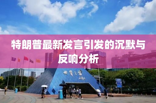 特朗普最新發(fā)言引發(fā)的沉默與反響分析