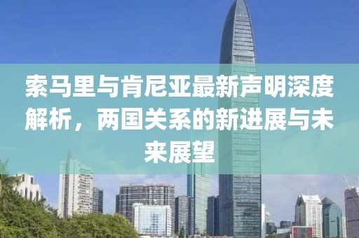 索馬里與肯尼亞最新聲明深度解析，兩國(guó)關(guān)系的新進(jìn)展與未來展望