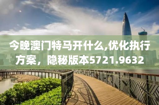 今晚澳門特馬開什么,優(yōu)化執(zhí)行方案，隱秘版本5721.9632