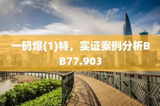 一碼爆(1)特，實(shí)證案例分析BB77.903