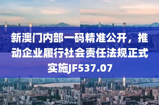 新澳門內(nèi)部一碼精準公開，推動企業(yè)履行社會責任法規(guī)正式實施JF537.07