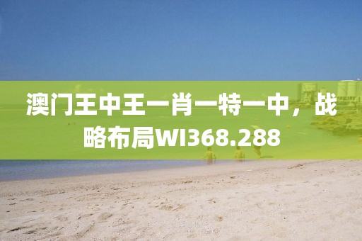 澳門王中王一肖一特一中，戰(zhàn)略布局WI368.288