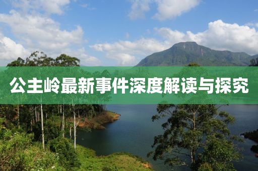 公主嶺最新事件深度解讀與探究