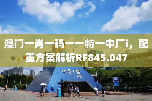 澳門一肖一碼一一特一中廠i，配置方案解析RF845.047