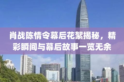 肖戰(zhàn)陳情令幕后花絮揭秘，精彩瞬間與幕后故事一覽無余