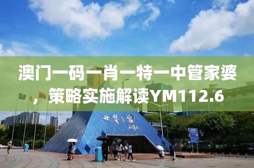 澳門一碼一肖一特一中管家婆，策略實(shí)施解讀YM112.6