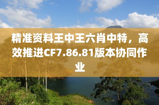 精準(zhǔn)資料王中王六肖中特，高效推進(jìn)CF7.86.81版本協(xié)同作業(yè)
