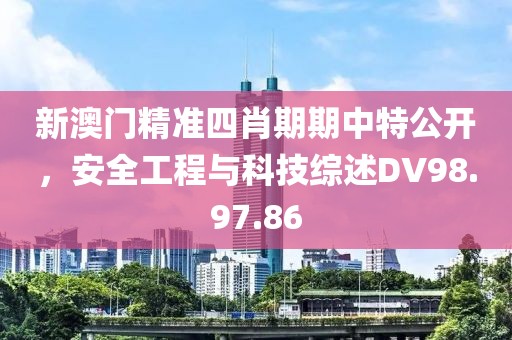 新澳門精準四肖期期中特公開，安全工程與科技綜述DV98.97.86