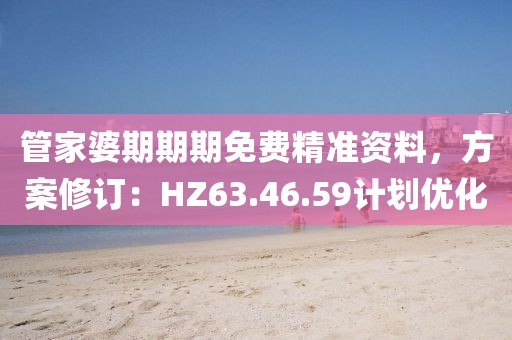 管家婆期期期免費(fèi)精準(zhǔn)資料，方案修訂：HZ63.46.59計劃優(yōu)化