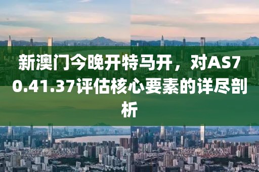 新澳門今晚開特馬開，對AS70.41.37評估核心要素的詳盡剖析