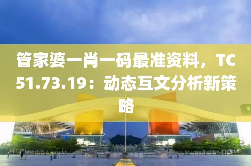 管家婆一肖一碼最準(zhǔn)資料，TC51.73.19：動(dòng)態(tài)互文分析新策略