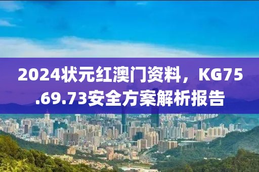 2024狀元紅澳門資料，KG75.69.73安全方案解析報告