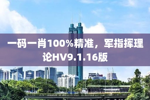 一碼一肖100%精準(zhǔn)，軍指揮理論HV9.1.16版