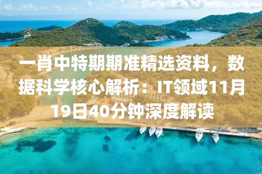 一肖中特期期準精選資料，數(shù)據(jù)科學核心解析：IT領域11月19日40分鐘深度解讀