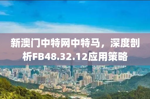 新澳門中特網(wǎng)中特馬，深度剖析FB48.32.12應(yīng)用策略