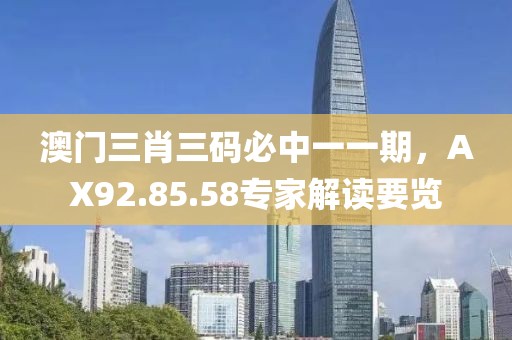 澳門三肖三碼必中一一期，AX92.85.58專家解讀要覽