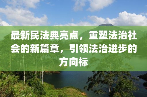 最新民法典亮點(diǎn)，重塑法治社會(huì)的新篇章，引領(lǐng)法治進(jìn)步的方向標(biāo)