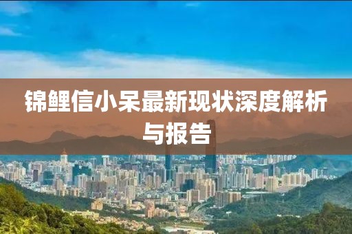 錦鯉信小呆最新現(xiàn)狀深度解析與報(bào)告
