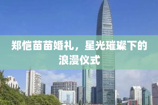 鄭愷苗苗婚禮，星光璀璨下的浪漫儀式