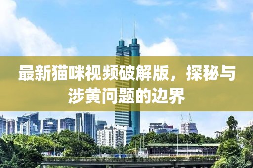 最新貓咪視頻破解版，探秘與涉黃問(wèn)題的邊界