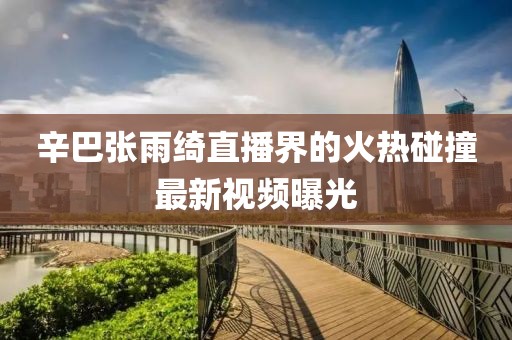 辛巴張雨綺直播界的火熱碰撞最新視頻曝光