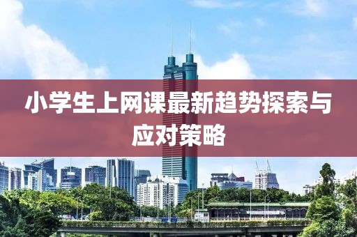 小學生上網課最新趨勢探索與應對策略