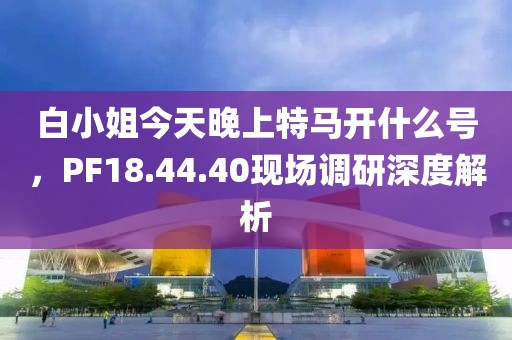 白小姐今天晚上特馬開什么號，PF18.44.40現(xiàn)場調(diào)研深度解析