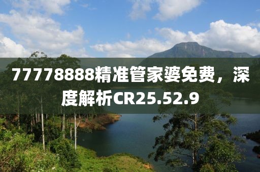 77778888精準(zhǔn)管家婆免費(fèi)，深度解析CR25.52.9