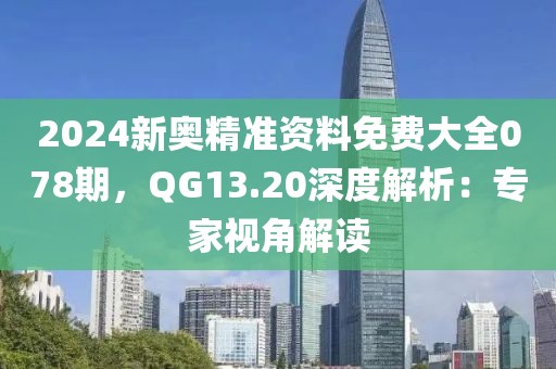 2024新奧精準資料免費大全078期，QG13.20深度解析：專家視角解讀