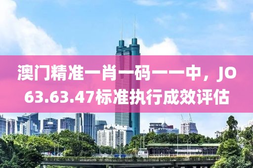澳門精準(zhǔn)一肖一碼一一中，JO63.63.47標(biāo)準(zhǔn)執(zhí)行成效評估