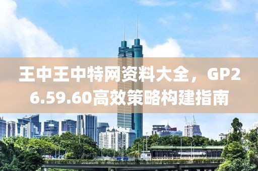 王中王中特網(wǎng)資料大全，GP26.59.60高效策略構(gòu)建指南