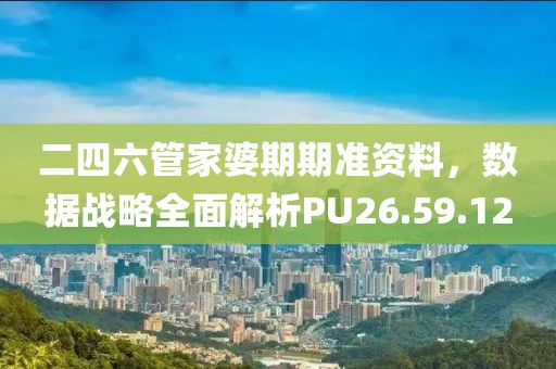 二四六管家婆期期準資料，數(shù)據(jù)戰(zhàn)略全面解析PU26.59.12