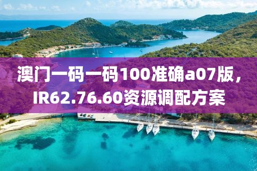 澳門一碼一碼100準(zhǔn)確a07版，IR62.76.60資源調(diào)配方案