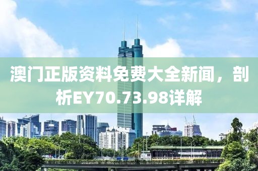澳門正版資料免費大全新聞，剖析EY70.73.98詳解